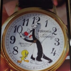Sylvester & Tweety Armitron Quartz Gold-Tone Watch